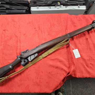 Lee Enfield #4 Mk1 Trials-Early Pattern Non-Sporterized with bayonet, sling, and frog .303 British